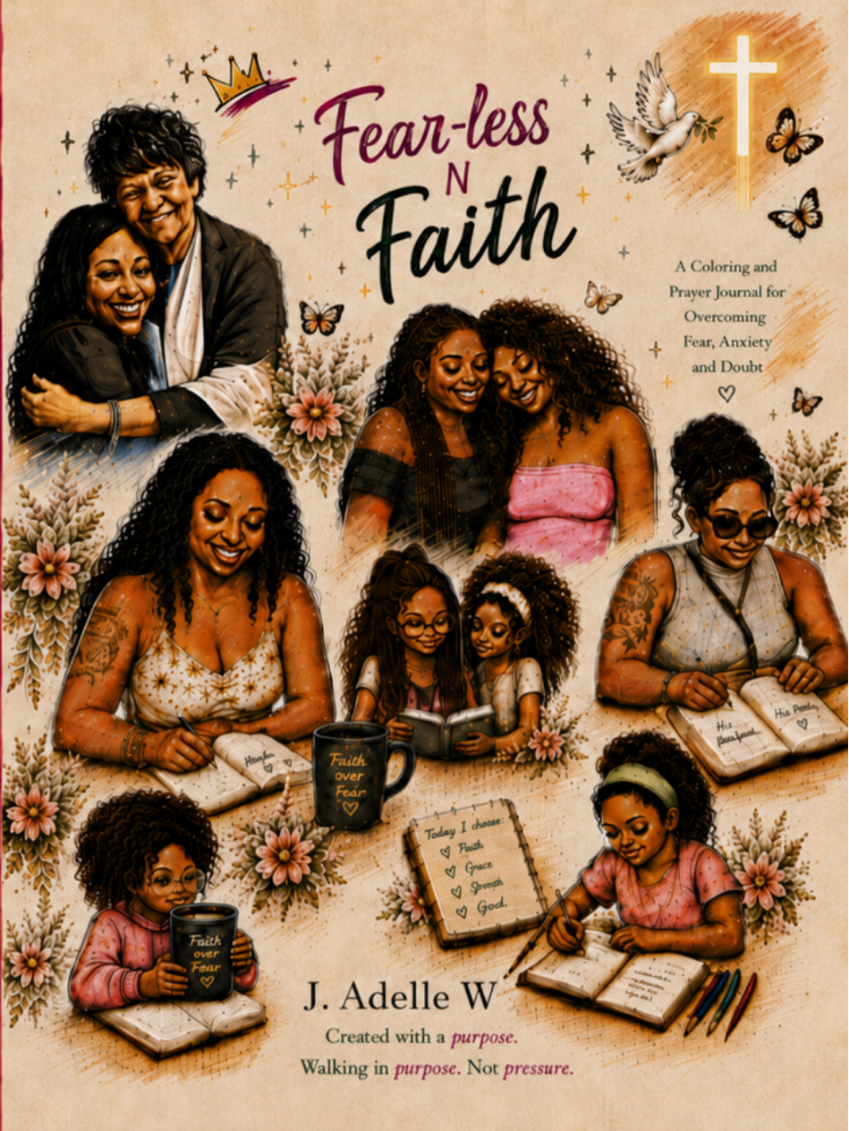 Fear-less N Faith: A Coloring & Prayer Journal for Overcoming Fear, Anxiety, and Doubt